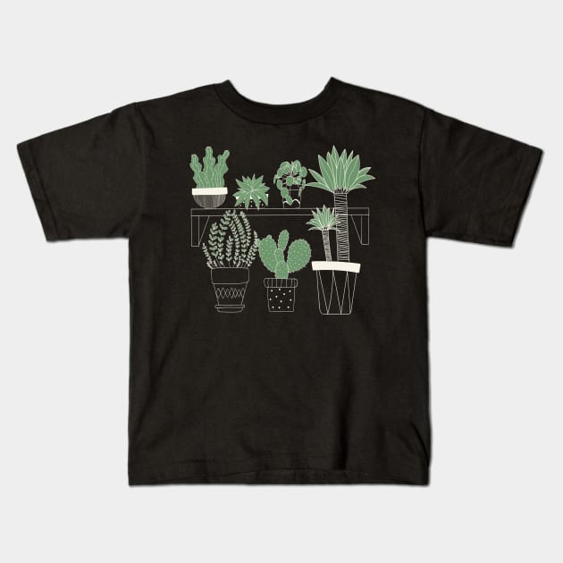 Plants Make me Happy Kids T-Shirt by Kamran Sharjeel